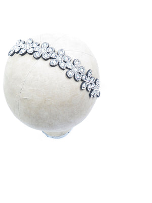 Sequin & Diamanté Floral 1920s Style Motif Hairband Head piece New - The Harlequin