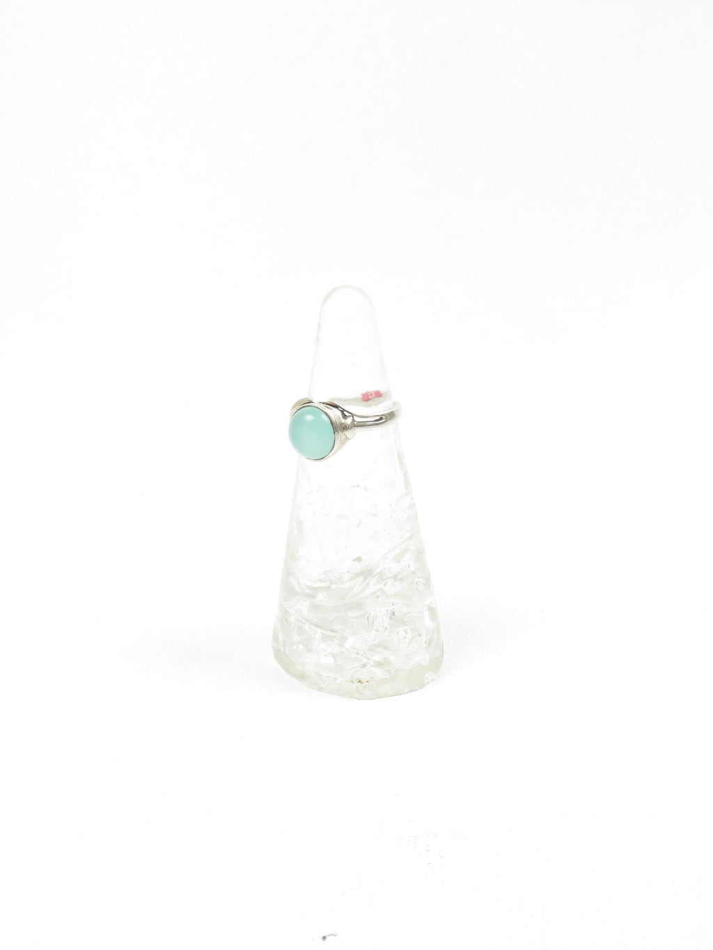 Silver & Chalcedony Ring Size P - The Harlequin