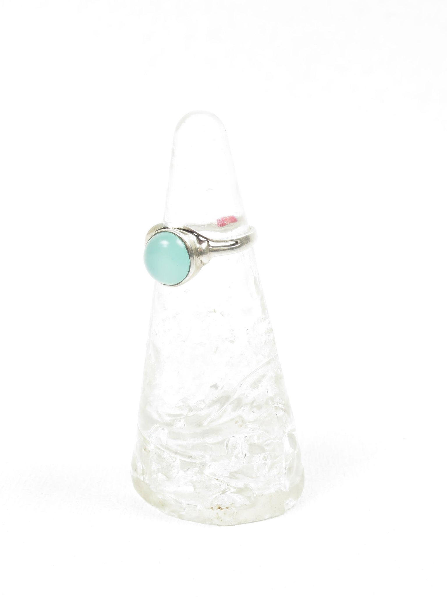 Silver & Chalcedony Ring Size P - The Harlequin