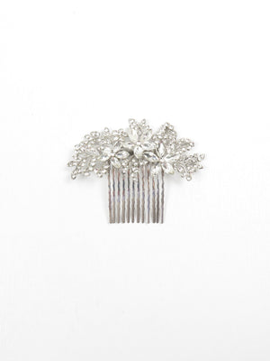 Silver Diamanté  Vintage Style  Hair Comb - The Harlequin