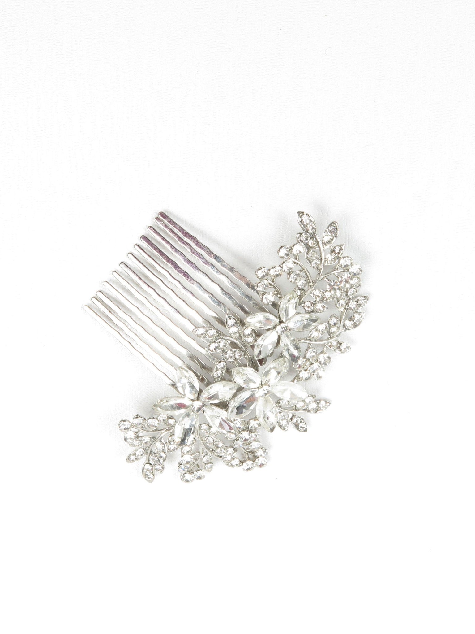 Silver Diamanté  Vintage Style  Hair Comb - The Harlequin