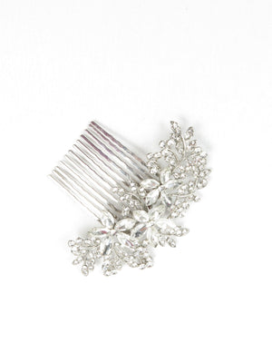 Silver Diamanté  Vintage Style  Hair Comb - The Harlequin