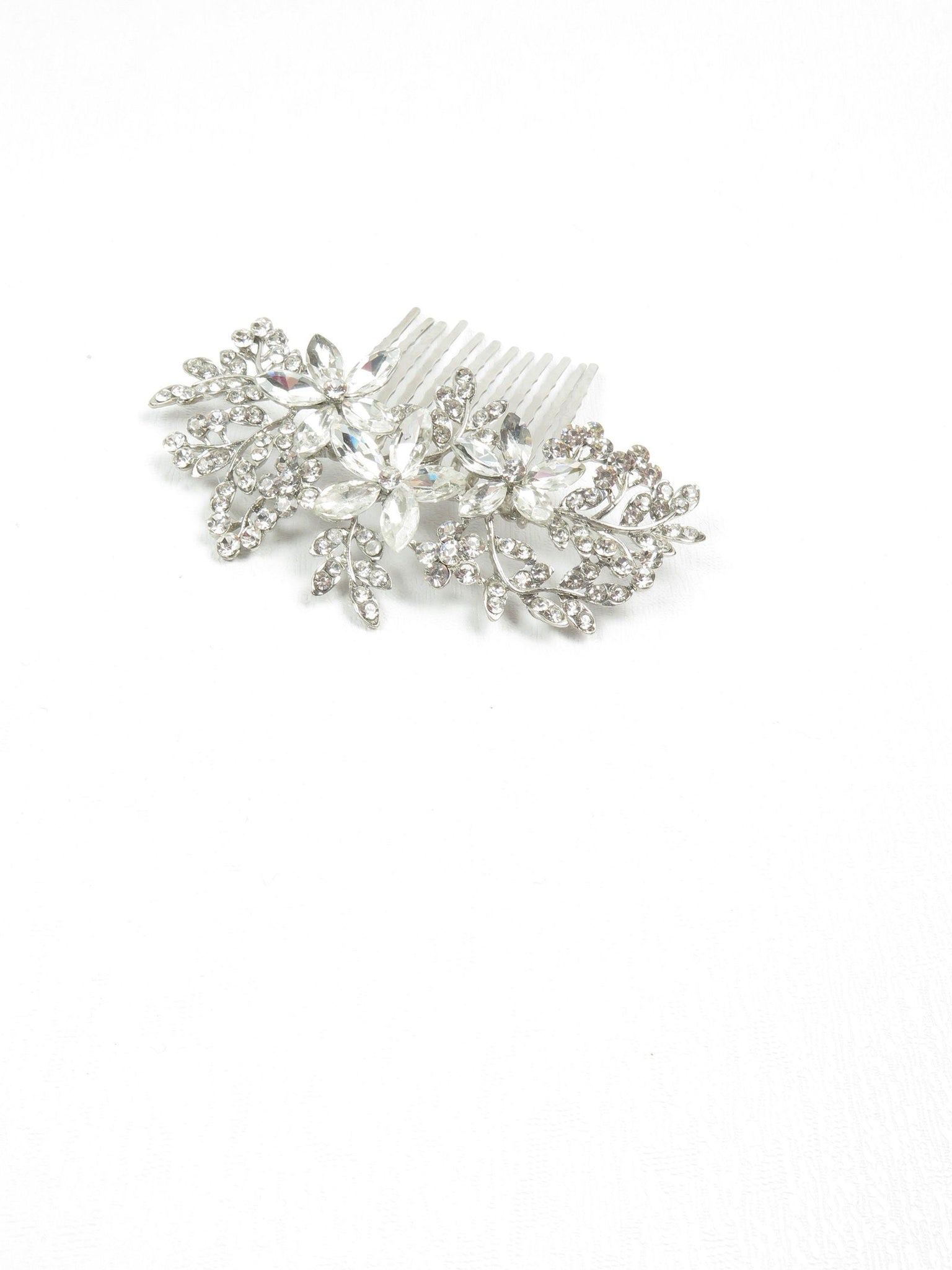 Silver Diamanté  Vintage Style  Hair Comb - The Harlequin
