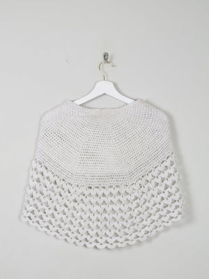 Silver Vintage Crochet Shawl - The Harlequin