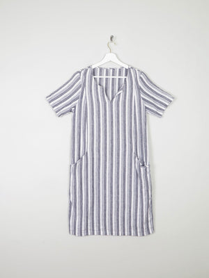 Striped Grey & Black Tunic Dress S - The Harlequin