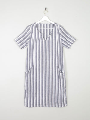 Striped Grey & Black Tunic Dress S - The Harlequin