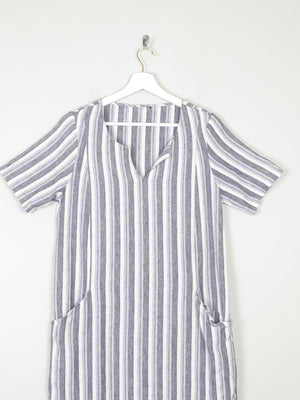 Striped Grey & Black Tunic Dress S - The Harlequin
