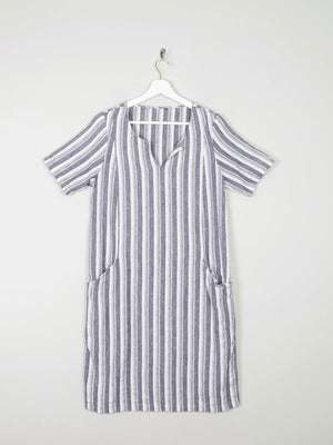 Striped Grey & Black Tunic Dress S - The Harlequin