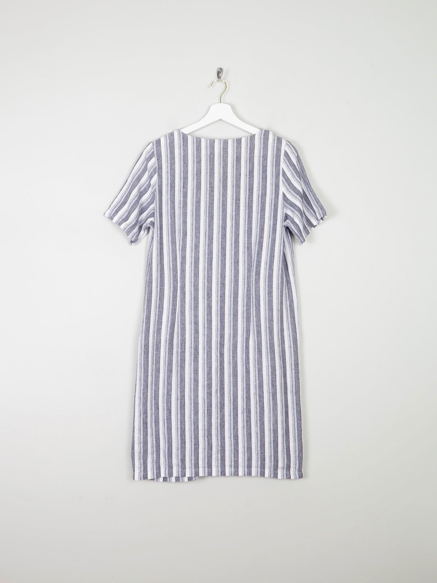 Striped Grey & Black Tunic Dress S - The Harlequin
