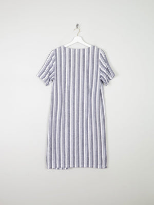 Striped Grey & Black Tunic Dress S - The Harlequin