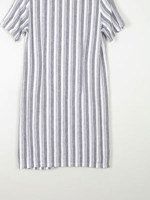Striped Grey & Black Tunic Dress S - The Harlequin