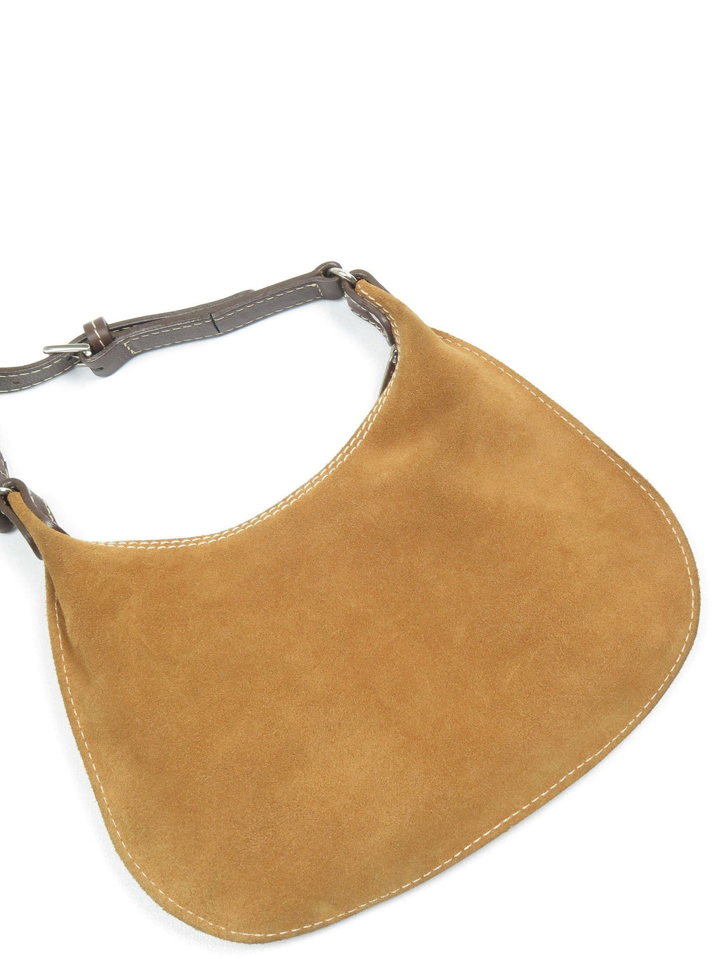 Suede Liz Claiborne Tan Vintage Shoulder Bag - The Harlequin