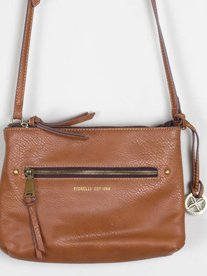 Tan Leather Vintage Fiorelli Cross Body Bag - The Harlequin