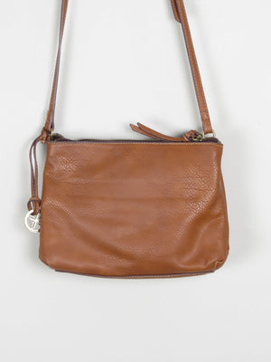 Tan Leather Vintage Fiorelli Cross Body Bag - The Harlequin