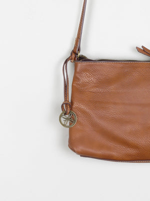 Tan Leather Vintage Fiorelli Cross Body Bag - The Harlequin