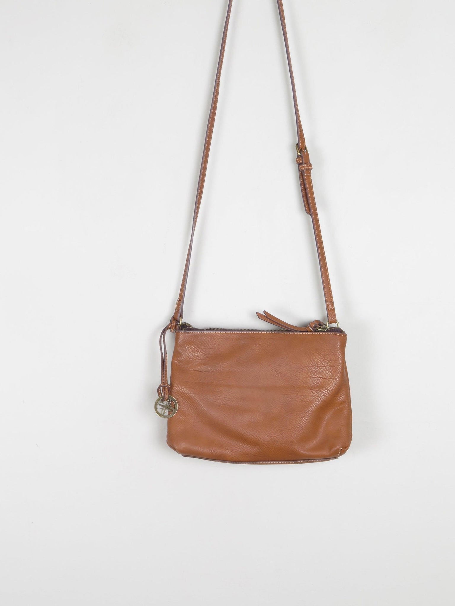 Tan Leather Vintage Fiorelli Cross Body Bag - The Harlequin