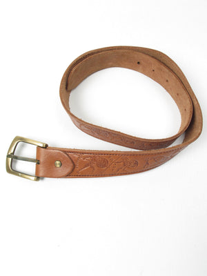 Tan Vintage Leather Belt S - The Harlequin