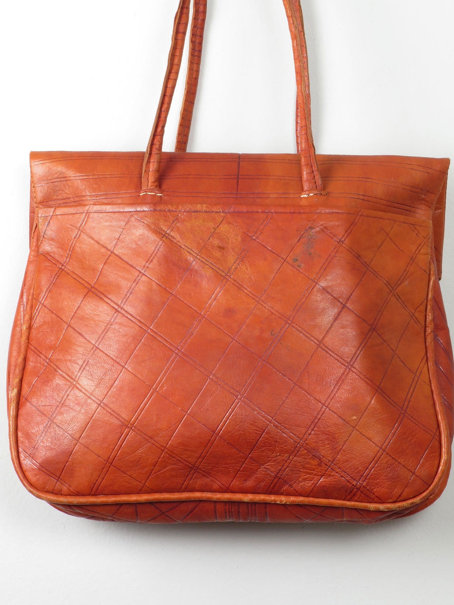 Tan Vintage Leather Ethnic Bag - The Harlequin