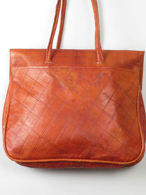 Tan Vintage Leather Ethnic Bag - The Harlequin