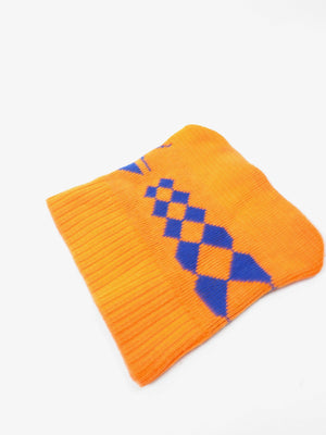 Unisex Orange & Blue Vintage Ski Hat - The Harlequin