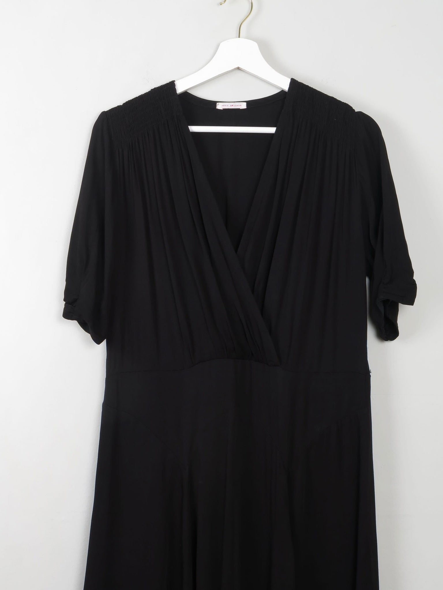 Vintage 1940s  Style Black Dress Just In Case L - The Harlequin