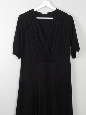 Vintage 1940s  Style Black Dress Just In Case L - The Harlequin