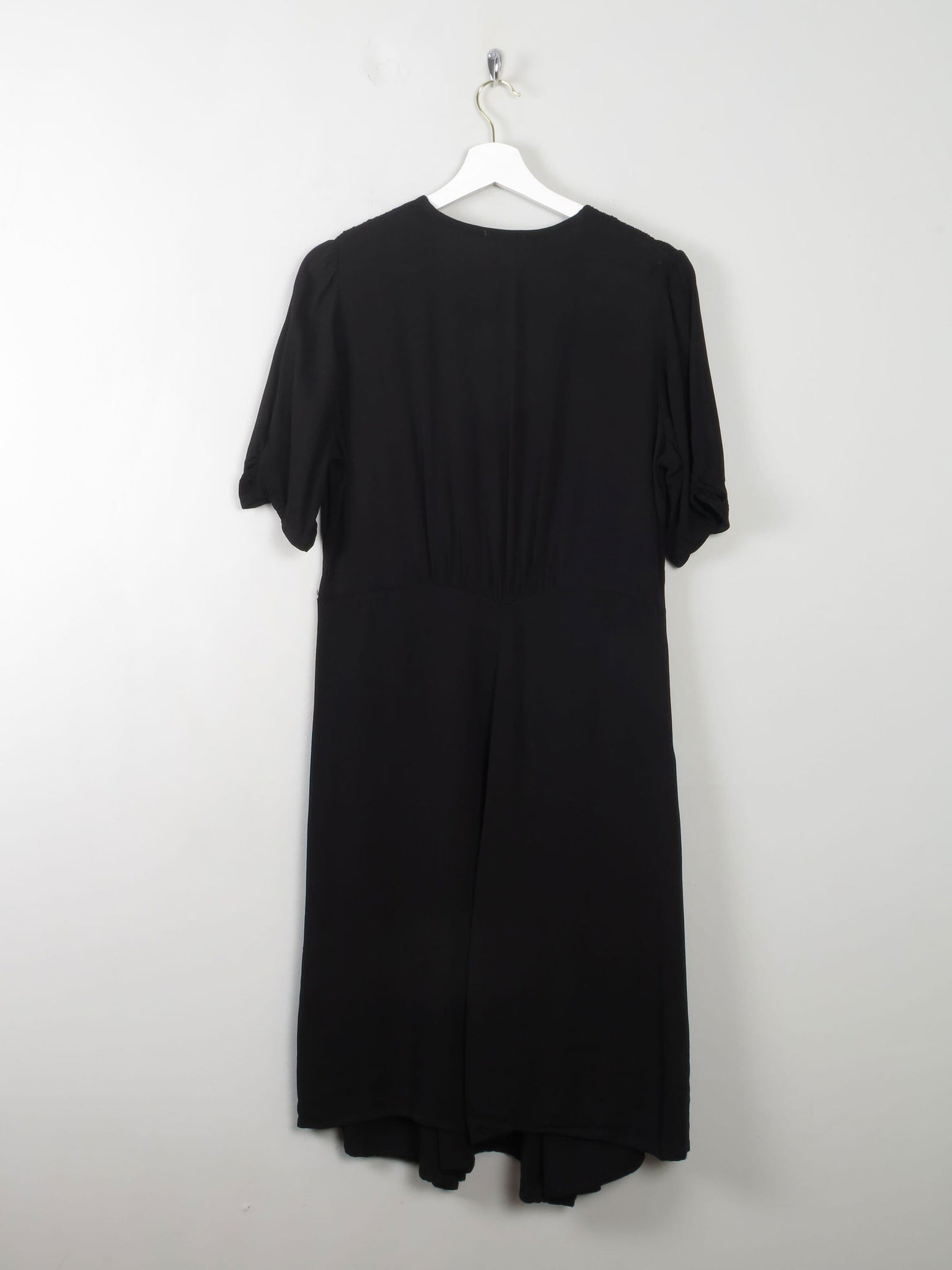 Vintage 1940s  Style Black Dress Just In Case L - The Harlequin