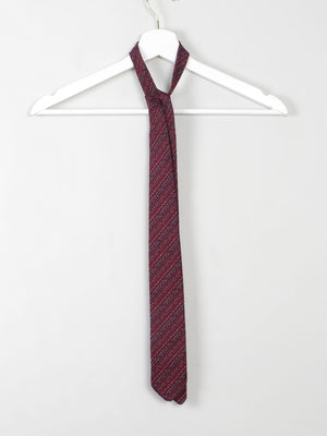 Vintage 1960s Red Patterned Tie - The Harlequin