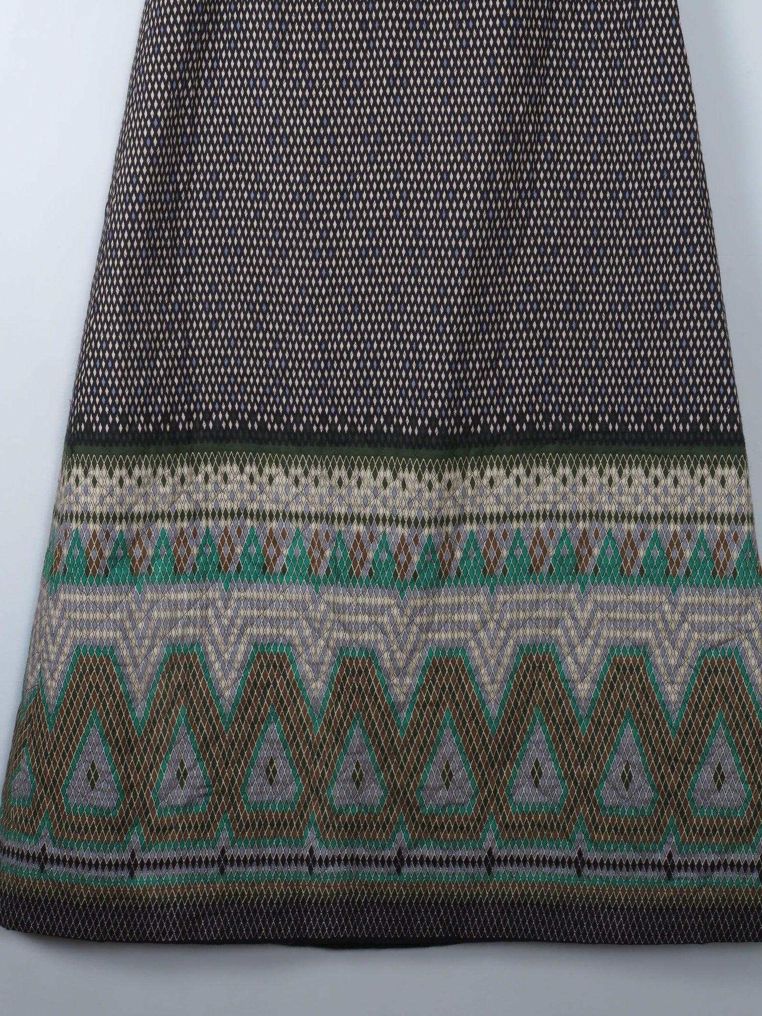 Vintage 1970s Quilted Maxi Skirt 29" W 10 - The Harlequin