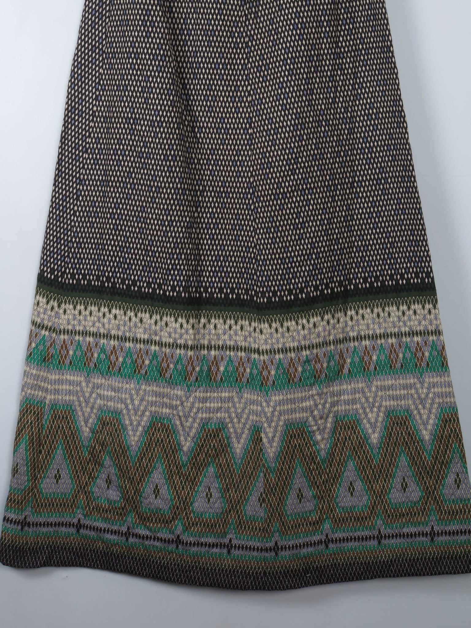 Vintage 1970s Quilted Maxi Skirt 29" W 10 - The Harlequin