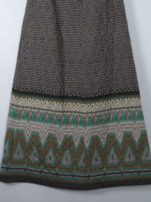 Vintage 1970s Quilted Maxi Skirt 29" W 10 - The Harlequin