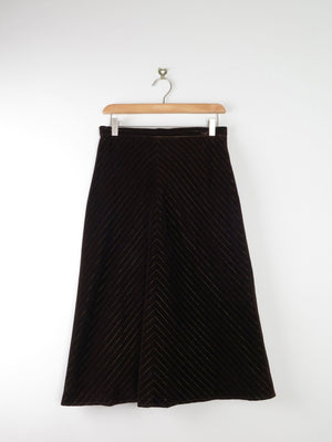 Vintage 1970s Velvet With Lurex Pinstripes S - The Harlequin