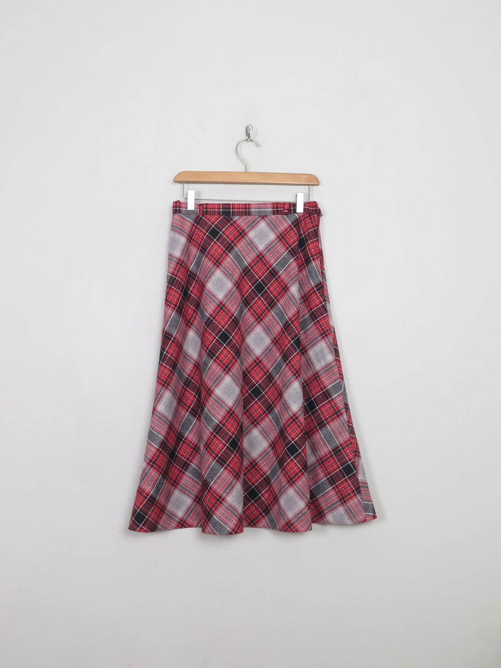 Vintage Aline Midi Check Wool Skirt S - The Harlequin