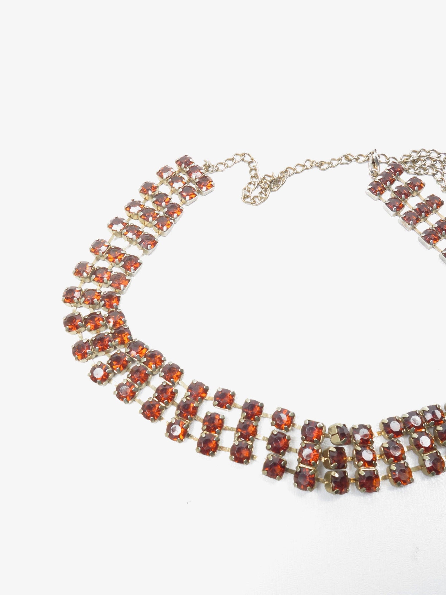 Vintage Amber/Brown Rhinestone Belt S/M - The Harlequin