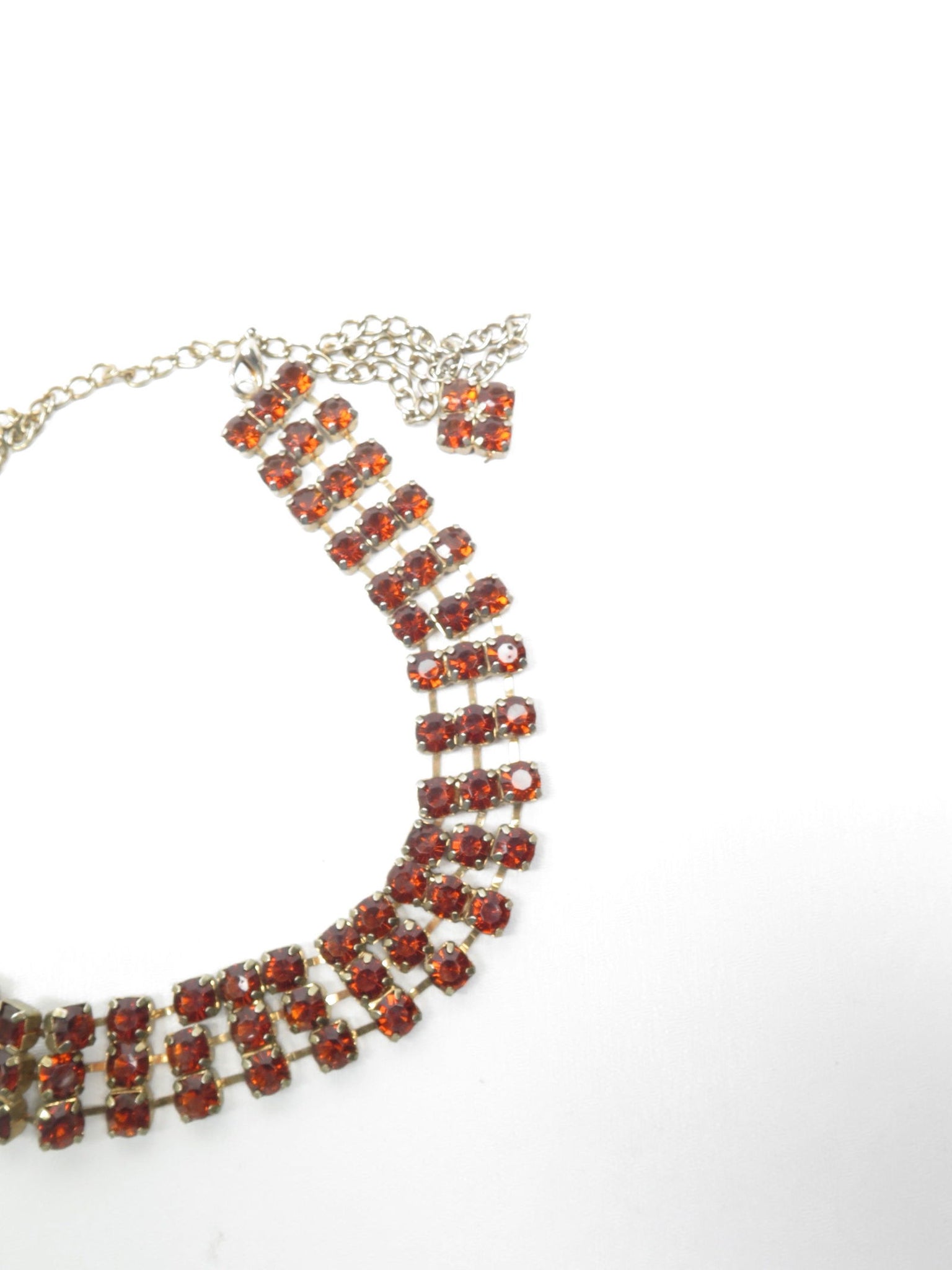 Vintage Amber/Brown Rhinestone Belt S/M - The Harlequin