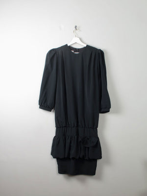 Vintage Black 1980s Dress 10 - The Harlequin