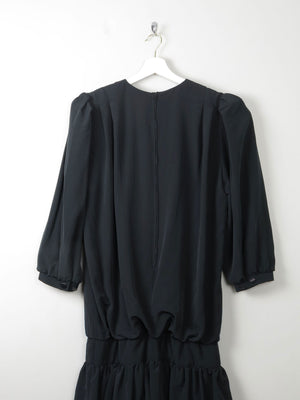 Vintage Black 1980s Dress 10 - The Harlequin