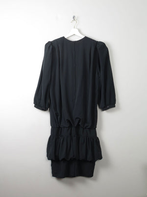 Vintage Black 1980s Dress 10 - The Harlequin