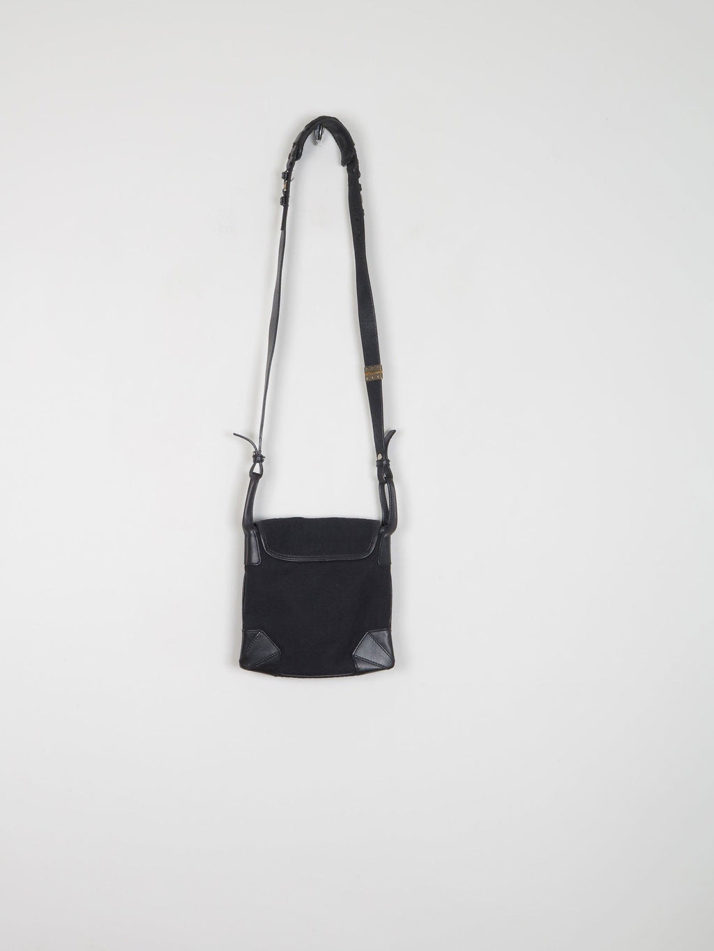 Vintage Black DKNY Bag With Long Strap - The Harlequin