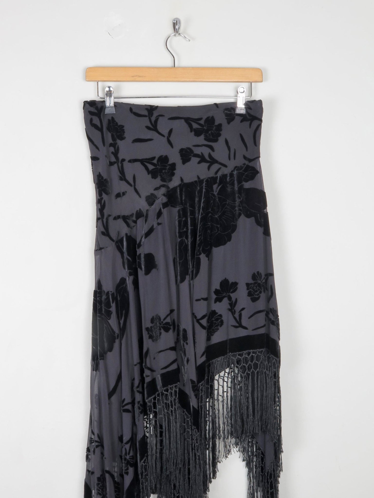 Vintage Black Devore Pearse Fionda Skirt S/M - The Harlequin
