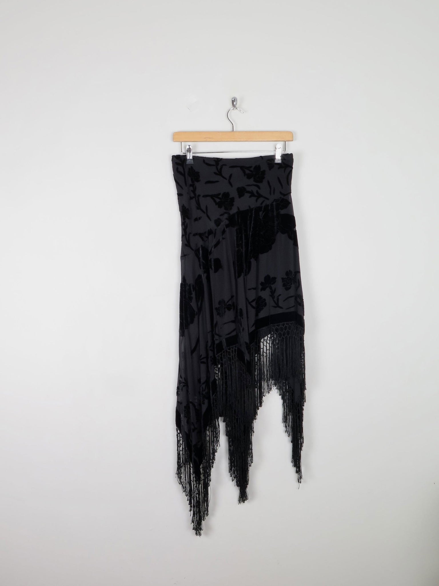 Vintage Black Devore Pearse Fionda Skirt S/M - The Harlequin