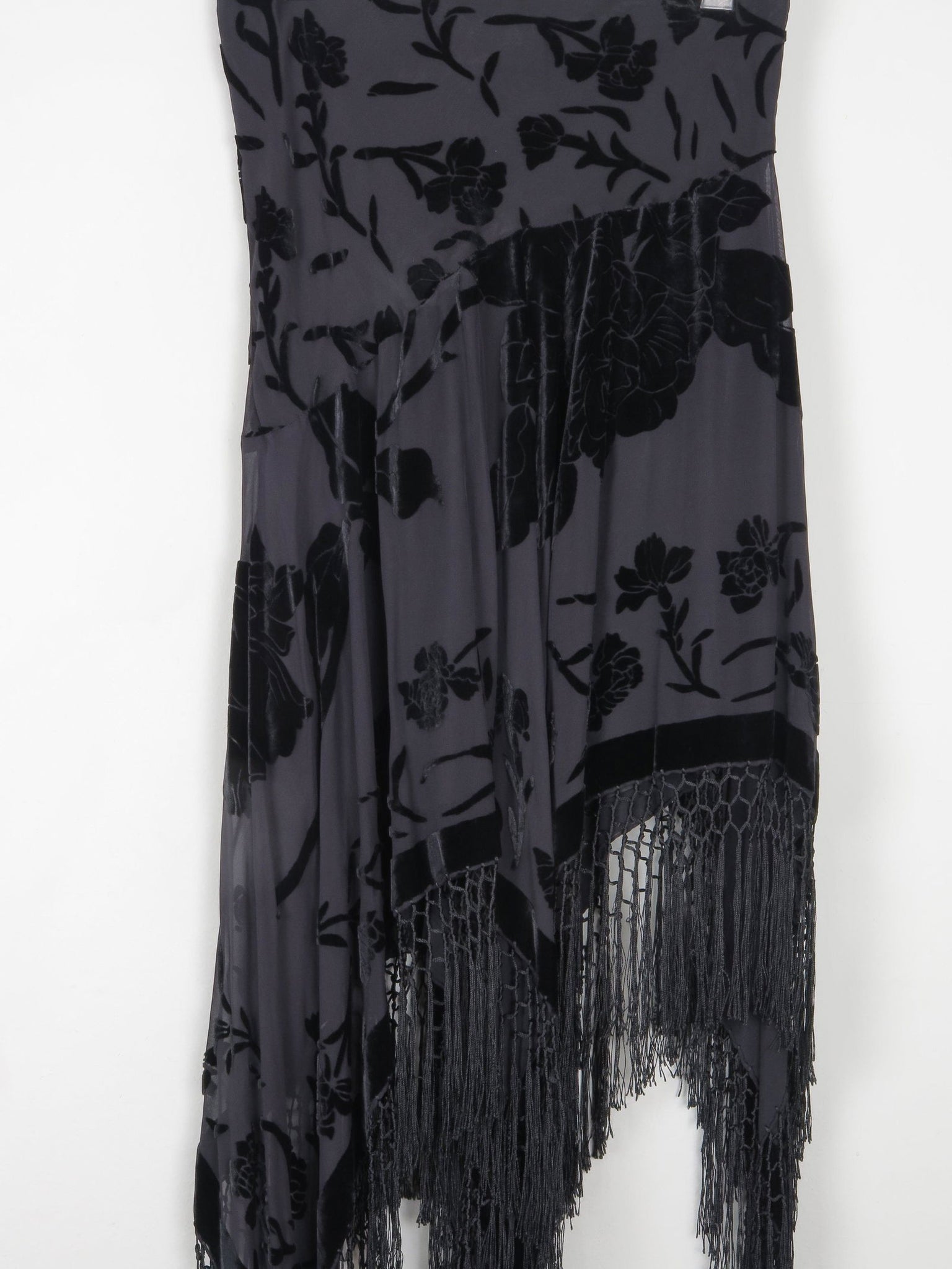 Vintage Black Devore Pearse Fionda Skirt S/M - The Harlequin