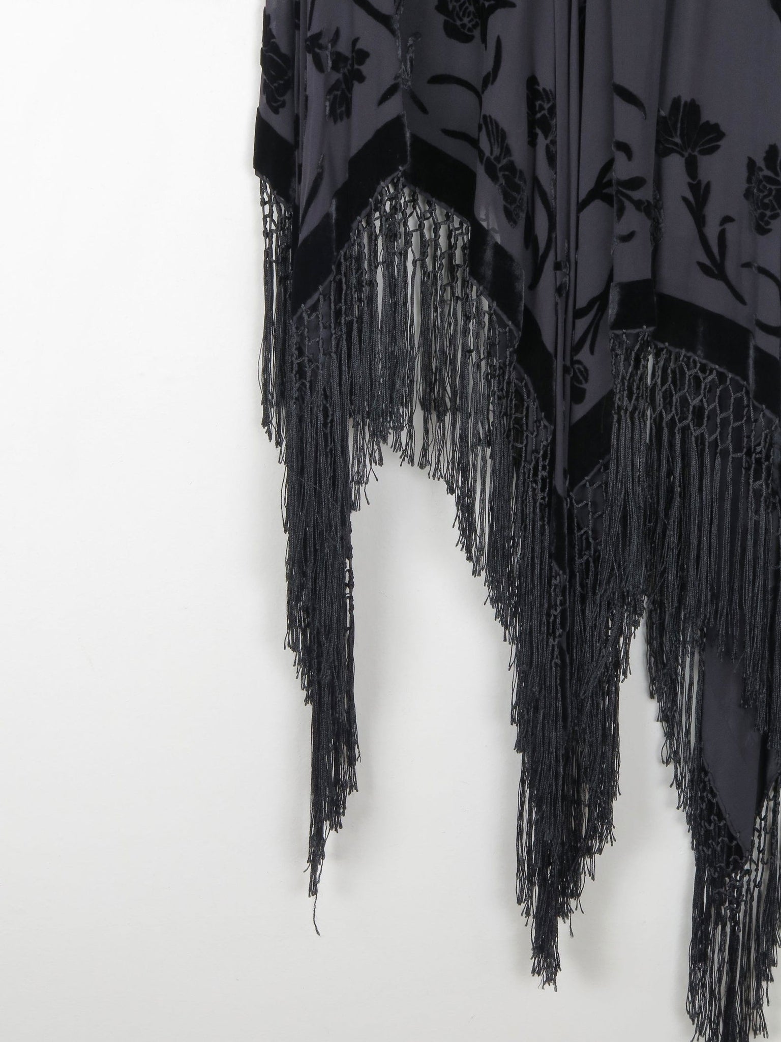 Vintage Black Devore Pearse Fionda Skirt S/M - The Harlequin