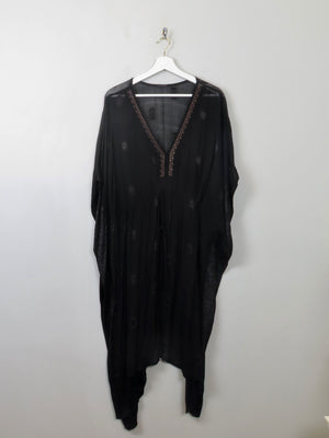 Vintage Black Ethic Kaftan Dress One Size - The Harlequin