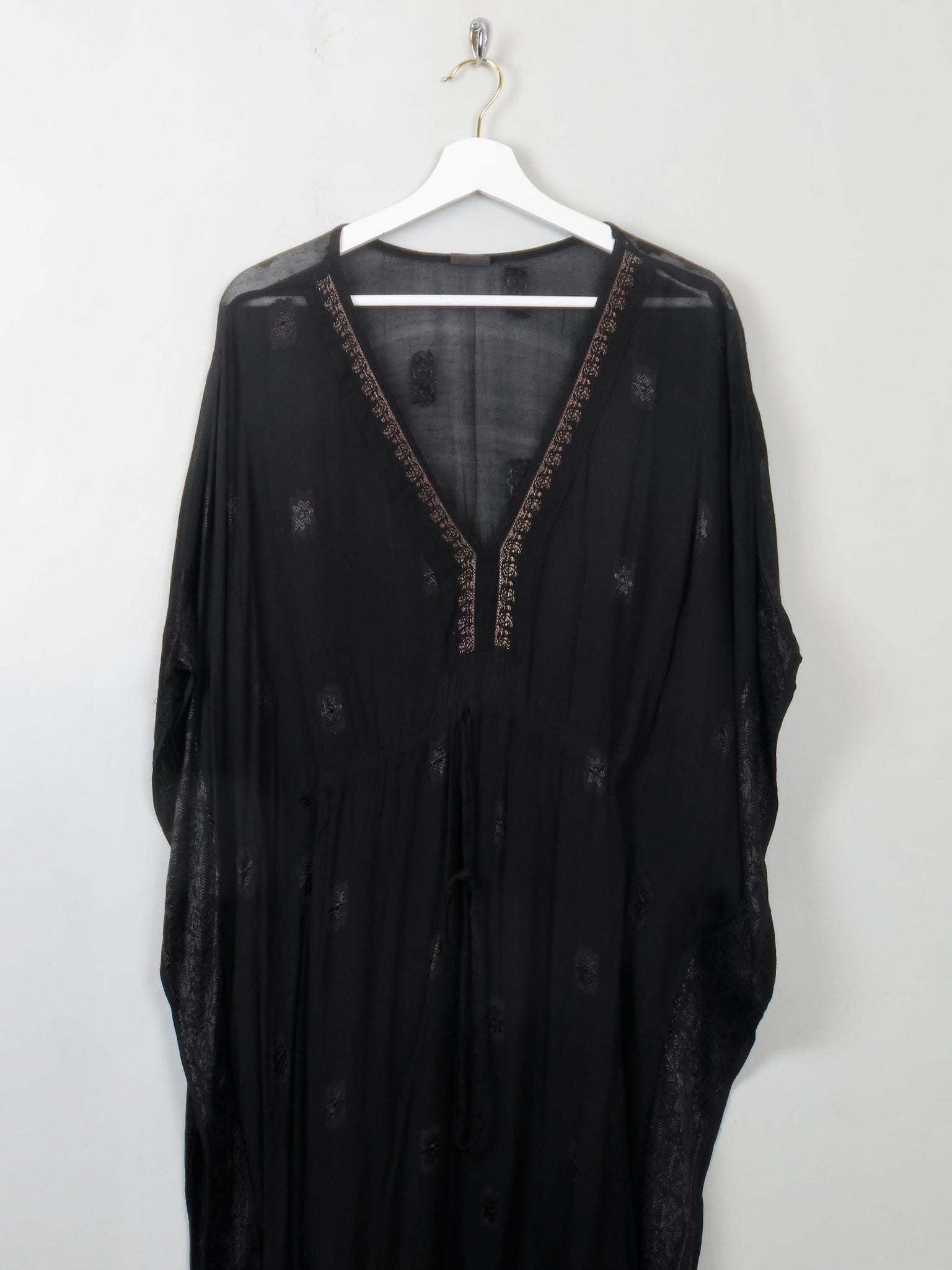 Vintage Black Ethic Kaftan Dress One Size - The Harlequin