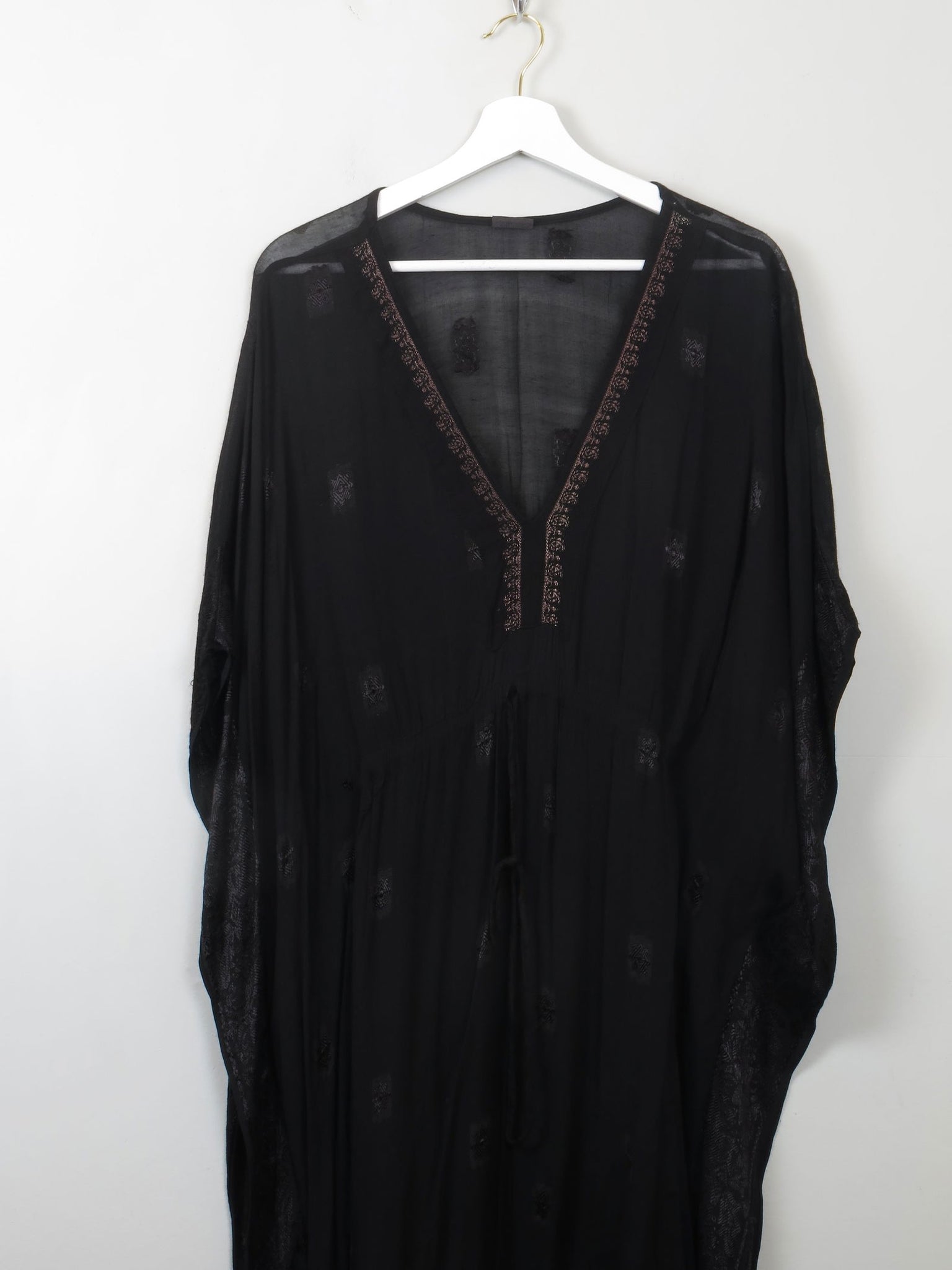 Vintage Black Ethic Kaftan Dress One Size - The Harlequin