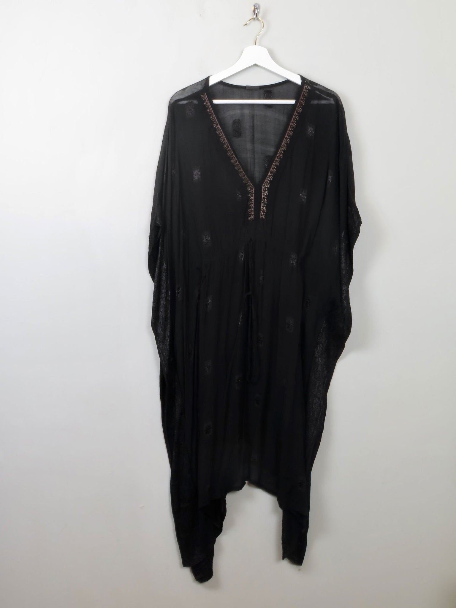 Vintage Black Ethic Kaftan Dress One Size - The Harlequin