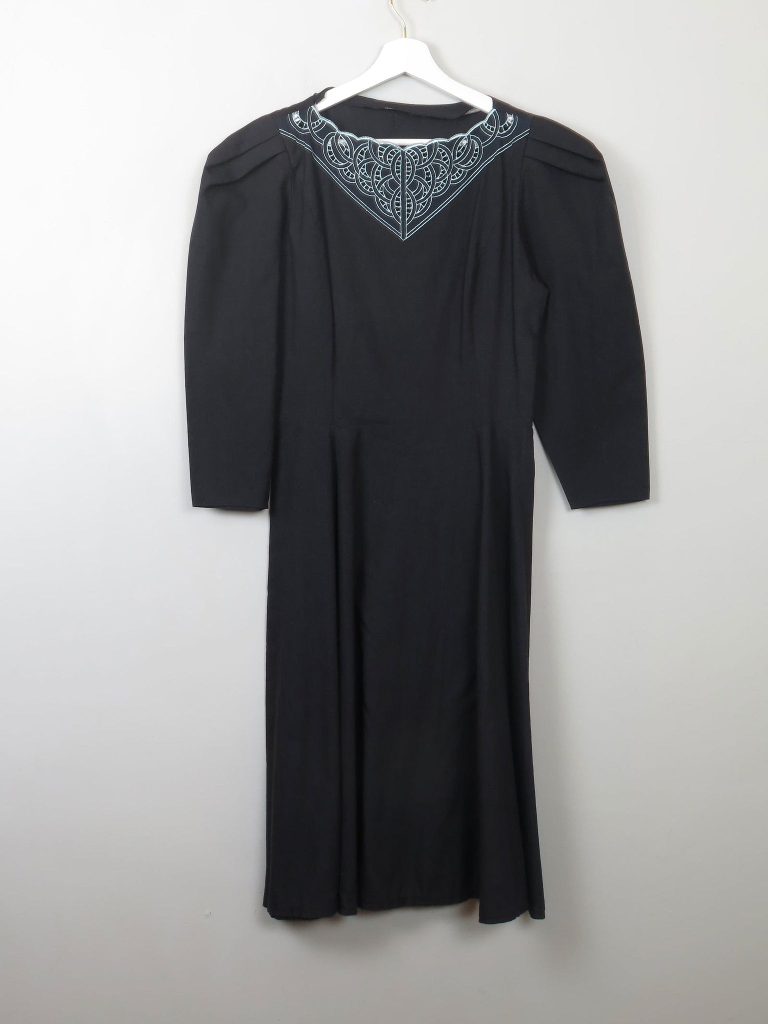 Vintage Black Fitted Black Dress XS - The Harlequin