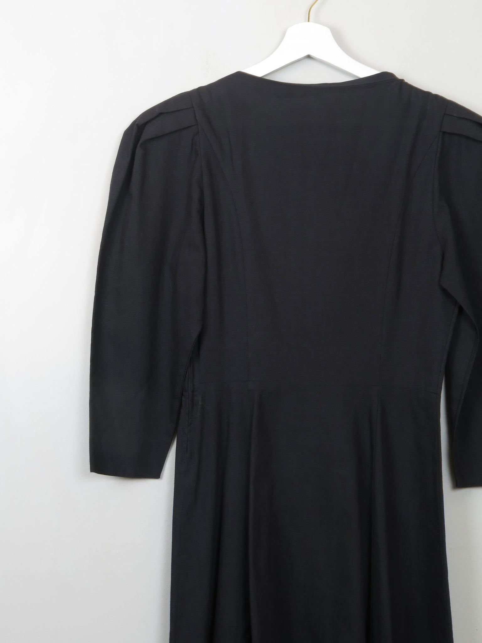 Vintage Black Fitted Black Dress XS - The Harlequin