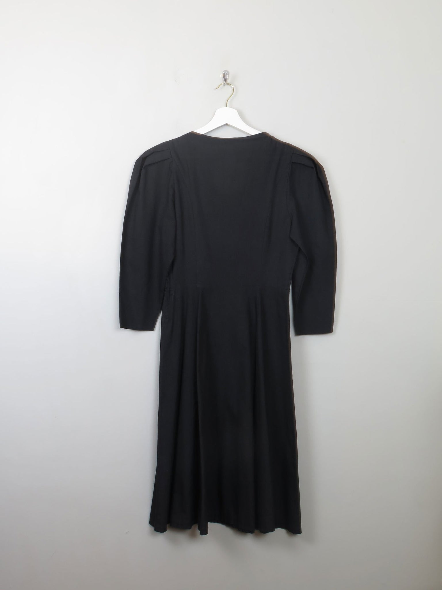 Vintage Black Fitted Black Dress XS - The Harlequin